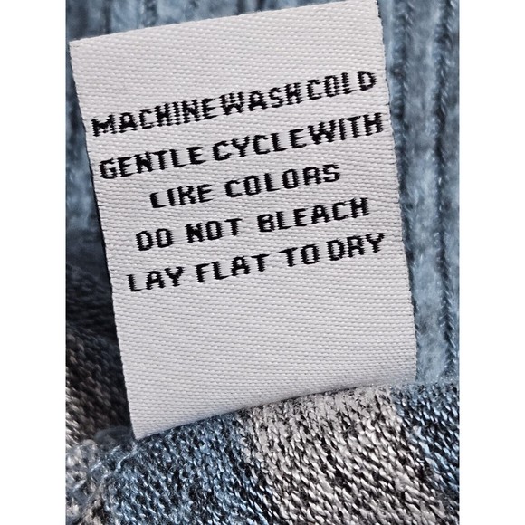 Habitat Tunic Super Soft‎ Fleece, Pullover Striped Seafoam Blue And Grey, LARGE - Picture 7 of 9